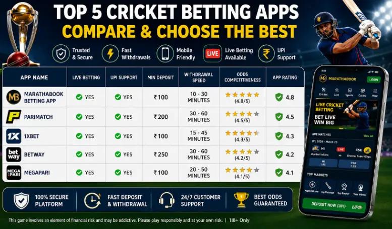 Cricket Betting Apps List: Trusted Options to Compare Before You Choose
